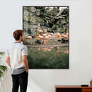 Flamingo Wall Art Canvas Print, Tropical Wildlife Scene by MyGreatCanvas | Canvas Wall Art Prints | Photo Prints & Wall Decor