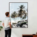 Tropical Trees Beach Wall Art Canvas Print, Coastal Ocean by MyGreatCanvas | Canvas Wall Art Prints | Photo Prints & Wall Decor