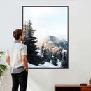 Snowy Mountain Forest Wall Art Canvas Print, Winter Pine by MyGreatCanvas | Canvas Wall Art Prints | Photo Prints & Wall Decor