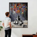 Banksy Inspired Boy Wall Art Canvas Print, Graffiti Balloon by MyGreatCanvas | Canvas Wall Art Prints | Photo Prints & Wall Decor
