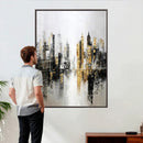 Abstract New York Wall Art Canvas Print, Gold Black Modern by MyGreatCanvas | Canvas Wall Art Prints | Photo Prints & Wall Decor