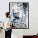 Blue Abstract Wall Art Canvas Print, Gold Black Modern by MyGreatCanvas | Canvas Wall Art Prints | Photo Prints & Wall Decor