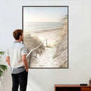 Coastal Beach Path Wall Art Canvas Print – Neutral Ocean by MyGreatCanvas | Canvas Wall Art Prints | Photo Prints & Wall Decor