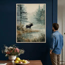 Watercolor Abstract Moose Wall Art Canvas Print – Wildlife by MyGreatCanvas | Canvas Wall Art Prints | Photo Prints & Wall Decor
