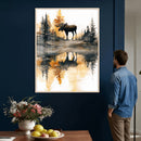 Abstract Moose Forest Wall Art Canvas Print – Wildlife by MyGreatCanvas | Canvas Wall Art Prints | Photo Prints & Wall Decor