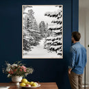Winter Pine Forest Wall Art Canvas Print, Minimal Winter by MyGreatCanvas | Canvas Wall Art Prints | Photo Prints & Wall Decor