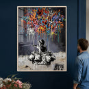 Banksy Inspired Boy Wall Art Canvas Print, Graffiti Balloon by MyGreatCanvas | Canvas Wall Art Prints | Photo Prints & Wall Decor