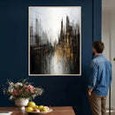 Abstract Urban Wall Art Canvas Print, Gold Black Modern by MyGreatCanvas | Canvas Wall Art Prints | Photo Prints & Wall Decor