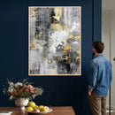 Gray Gold Abstract Wall Art Canvas Print, Textured Modern by MyGreatCanvas | Canvas Wall Art Prints | Photo Prints & Wall Decor