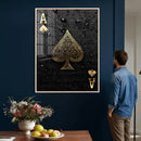 Ace of Spades Wall Art Canvas Print – Black and Gold Playing by MyGreatCanvas | Canvas Wall Art Prints | Photo Prints & Wall Decor