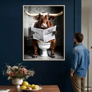Texas Longhorn Cow Toilet Paper Canvas Wall Art, Funny by MyGreatCanvas | Canvas Wall Art Prints | Photo Prints & Wall Decor