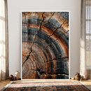 Abstract Tree Rings Wall Art Canvas Print Wood Grain Rings