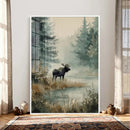 Watercolor Abstract Moose Wall Art Canvas Print – Wildlife by MyGreatCanvas | Canvas Wall Art Prints | Photo Prints & Wall Decor