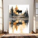Abstract Moose Forest Wall Art Canvas Print – Wildlife by MyGreatCanvas | Canvas Wall Art Prints | Photo Prints & Wall Decor
