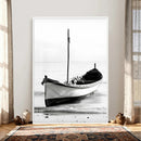 Minimal Boat Wall Art Canvas Print – Black and White Coastal by MyGreatCanvas | Canvas Wall Art Prints | Photo Prints & Wall Decor