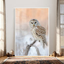 Barred Owl Wall Art Canvas Print – Soft Neutral Wildlife by MyGreatCanvas | Canvas Wall Art Prints | Photo Prints & Wall Decor
