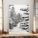 Winter Pine Forest Wall Art Canvas Print, Minimal Winter by MyGreatCanvas | Canvas Wall Art Prints | Photo Prints & Wall Decor