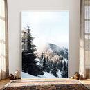 Snowy Mountain Forest Wall Art Canvas Print, Winter Pine by MyGreatCanvas | Canvas Wall Art Prints | Photo Prints & Wall Decor
