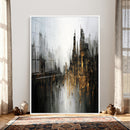 Abstract Urban Wall Art Canvas Print, Gold Black Modern by MyGreatCanvas | Canvas Wall Art Prints | Photo Prints & Wall Decor