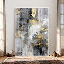 Gray Gold Abstract Wall Art Canvas Print, Textured Modern by MyGreatCanvas | Canvas Wall Art Prints | Photo Prints & Wall Decor