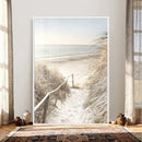 Coastal Beach Path Wall Art Canvas Print – Neutral Ocean by MyGreatCanvas | Canvas Wall Art Prints | Photo Prints & Wall Decor