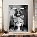 Texas Longhorn Cow Toilet Paper Canvas Wall Art, Funny by MyGreatCanvas | Canvas Wall Art Prints | Photo Prints & Wall Decor