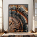 Abstract Tree Rings Wall Art Canvas Print Wood Grain Rings