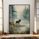 Watercolor Abstract Moose Wall Art Canvas Print – Wildlife by MyGreatCanvas | Canvas Wall Art Prints | Photo Prints & Wall Decor