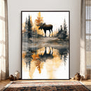 Abstract Moose Forest Wall Art Canvas Print – Wildlife by MyGreatCanvas | Canvas Wall Art Prints | Photo Prints & Wall Decor