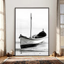 Minimal Boat Wall Art Canvas Print – Black and White Coastal by MyGreatCanvas | Canvas Wall Art Prints | Photo Prints & Wall Decor
