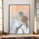 Barred Owl Wall Art Canvas Print – Soft Neutral Wildlife by MyGreatCanvas | Canvas Wall Art Prints | Photo Prints & Wall Decor