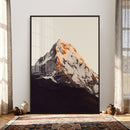 Golden Peak Mountain Wall Art Canvas Print, Minimal Alpine by MyGreatCanvas | Canvas Wall Art Prints | Photo Prints & Wall Decor
