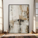 Neutral Abstract Wall Art Canvas Print, Beige Black Textured by MyGreatCanvas | Canvas Wall Art Prints | Photo Prints & Wall Decor