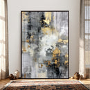 Gray Gold Abstract Wall Art Canvas Print, Textured Modern by MyGreatCanvas | Canvas Wall Art Prints | Photo Prints & Wall Decor