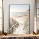 Coastal Beach Path Wall Art Canvas Print – Neutral Ocean by MyGreatCanvas | Canvas Wall Art Prints | Photo Prints & Wall Decor