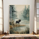 Watercolor Abstract Moose Wall Art Canvas Print – Wildlife by MyGreatCanvas | Canvas Wall Art Prints | Photo Prints & Wall Decor