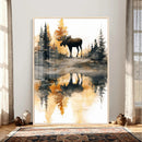 Abstract Moose Forest Wall Art Canvas Print – Wildlife by MyGreatCanvas | Canvas Wall Art Prints | Photo Prints & Wall Decor