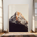 Golden Peak Mountain Wall Art Canvas Print, Minimal Alpine by MyGreatCanvas | Canvas Wall Art Prints | Photo Prints & Wall Decor