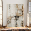 Neutral Abstract Wall Art Canvas Print, Beige Black Textured by MyGreatCanvas | Canvas Wall Art Prints | Photo Prints & Wall Decor