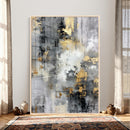 Gray Gold Abstract Wall Art Canvas Print, Textured Modern by MyGreatCanvas | Canvas Wall Art Prints | Photo Prints & Wall Decor