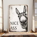 Funny Donkey Bathroom Wall Art Canvas Print, Nice Ass Farm by MyGreatCanvas | Canvas Wall Art Prints | Photo Prints & Wall Decor