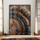 Abstract Tree Rings Wall Art Canvas Print Wood Grain Rings