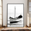 Minimal Boat Wall Art Canvas Print – Black and White Coastal by MyGreatCanvas | Canvas Wall Art Prints | Photo Prints & Wall Decor