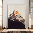 Golden Peak Mountain Wall Art Canvas Print, Minimal Alpine by MyGreatCanvas | Canvas Wall Art Prints | Photo Prints & Wall Decor