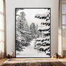 Winter Pine Forest Wall Art Canvas Print, Minimal Winter by MyGreatCanvas | Canvas Wall Art Prints | Photo Prints & Wall Decor