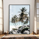 Tropical Trees Beach Wall Art Canvas Print, Coastal Ocean by MyGreatCanvas | Canvas Wall Art Prints | Photo Prints & Wall Decor