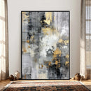 Gray Gold Abstract Wall Art Canvas Print, Textured Modern by MyGreatCanvas | Canvas Wall Art Prints | Photo Prints & Wall Decor