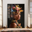 Butterfly Crown Gold Woman Portrait — Monarch Queen Canvas by MyGreatCanvas | Canvas Wall Art Prints | Photo Prints & Wall Decor