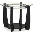 32" 2-Tier Glass Round Coffee Table with Storage Shelf by LJGDeals