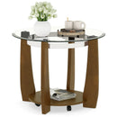 32" 2-Tier Glass Round Coffee Table with Storage Shelf by LJGDeals